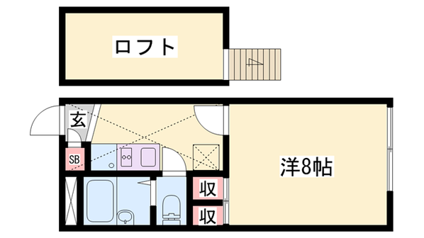 大久保駅 バス15分  竜が岡4丁目下車：停歩2分 2階の物件間取画像